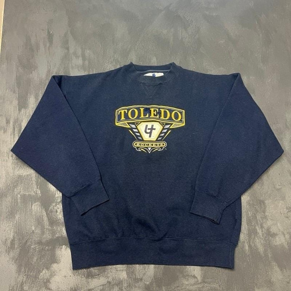 Vintage Toledo Rockets Sweatshirt Mens XL Blue 1990s NCAA